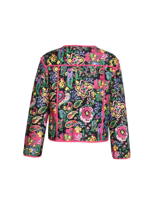 'Rocio' Pink Lace-Up Quilted Puffer Jacket - Celes Fashion